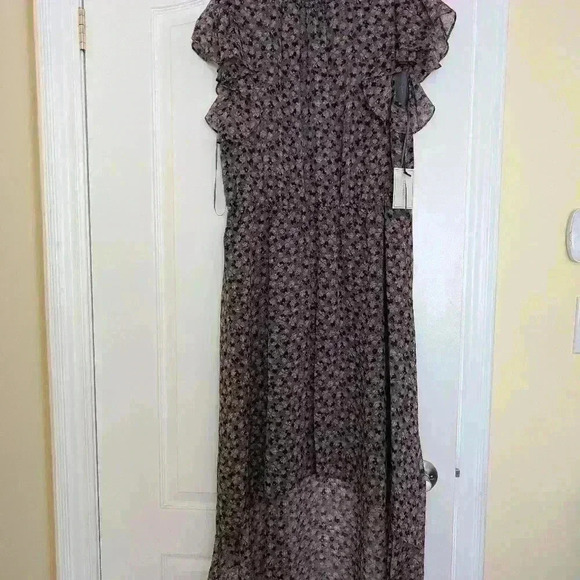 Pink purple floral 1 State dress from Melanie Lynn bnwt asymmetric hem line - Picture 2 of 13